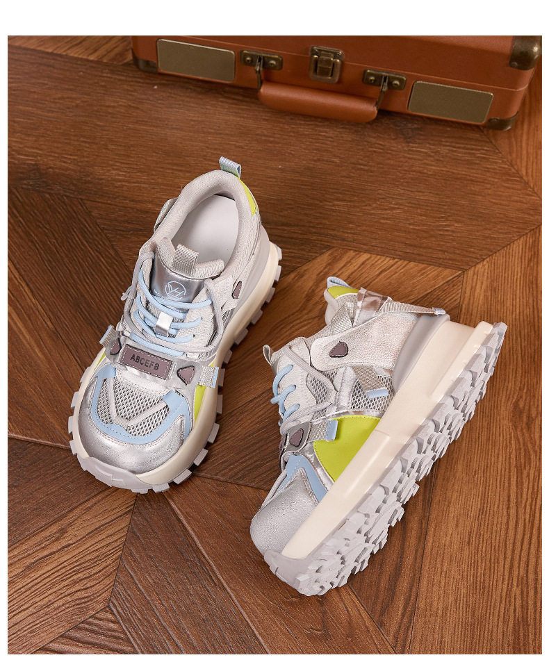 Giày sneaker nữ chạy bộ mesh thoáng khí đế dày Dexun 2026 — Lưới đơn hồng, Lưới đơn xanh, Lưới đơn xám chi tiết 22