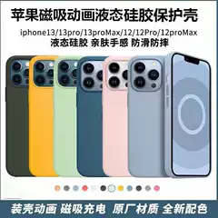Official Same Model Suitable for iPhone Mobile Phone Case Magnetic 13Promax Liquid Silicone Apple 13 Animation 13Mini