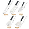 Cross-border spot stainless steel shovel teppanyaki shovel cooking shovel steak shovel barbecue tools baking shovel set shovel