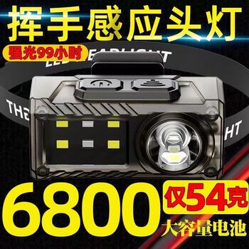 Ultra-Long Fishing Headlamp with Dual Heads, Strong Light, Long-Range, Rechargeable, Waterproof, Head-Mounted Night Fishing Light, Super Bright Flashlight