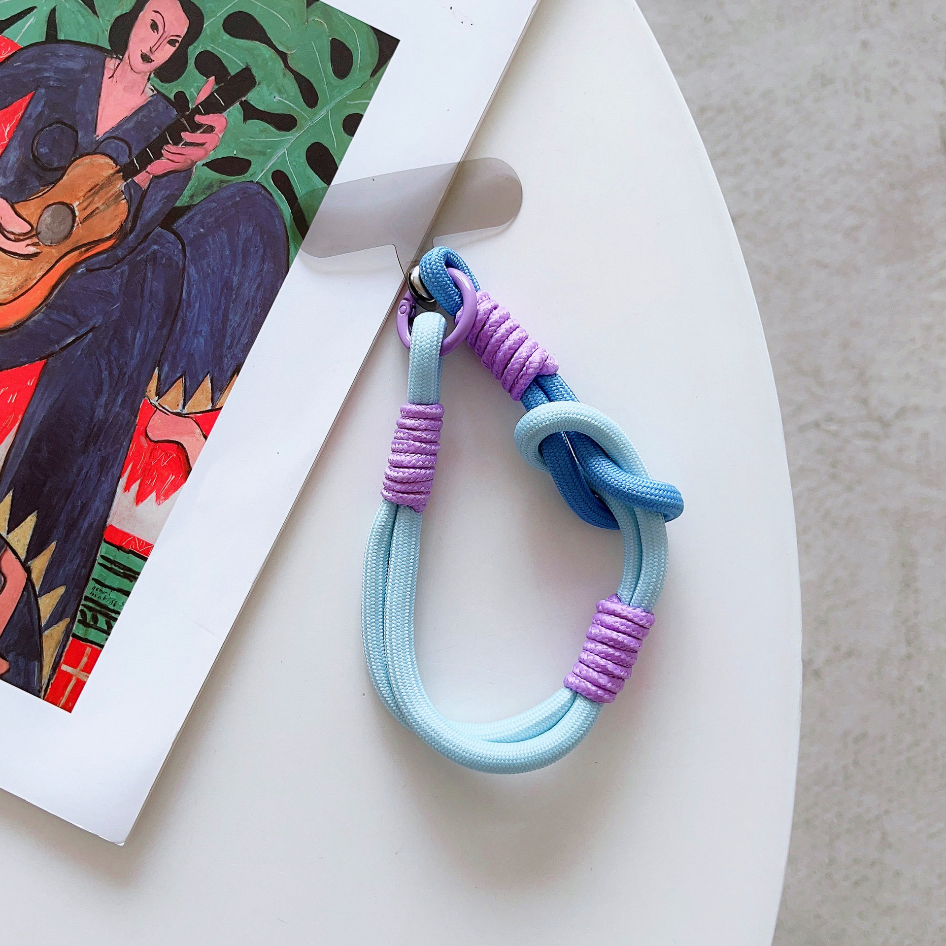 适用各种手机壳配件吊挂坠拼彩色短挂绳双边双头锁扣带卡片装饰品