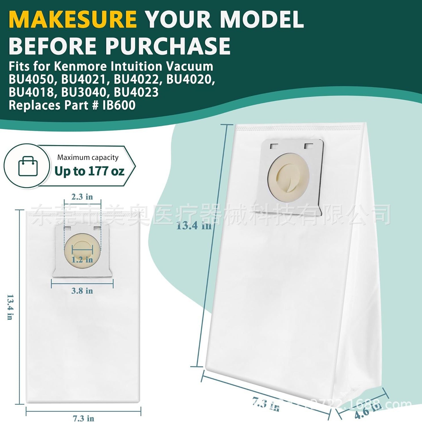 Suitable for Kenmore/Vacuum Cleaner Accessories Ib600 Series Dust Bag Non-Woven Bu4022/Bu4020 Dust Bag