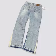 Gallery Dept. Denim Flared Pants with Washed and Distressed Patchwork Design
