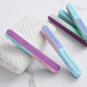 Nail File grinding strip six-sided polishing file nail tool suit double-sided beginner printing nail grinder