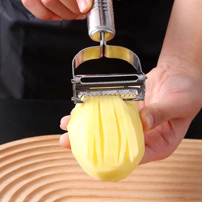 Stainless Steel Grater Kitchen Multifunctional Peeler Household Non-Hurt Hand Peeling Knife Dual-Use