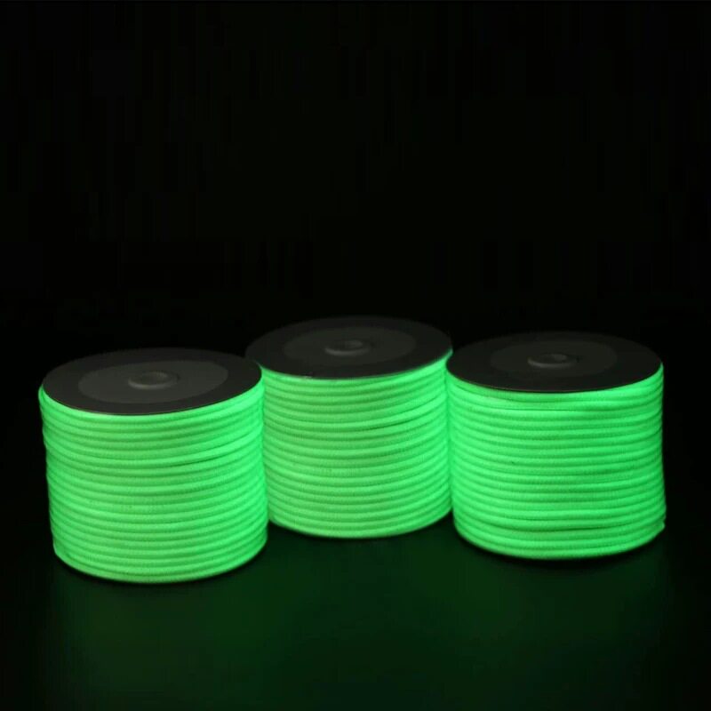 Luminous Nine-Core Self-Absorbing Light-Emitting Paracord Camping Outdoor Binding Rope Supply Multi-Color Luminous Fluorescent Polyester Rope