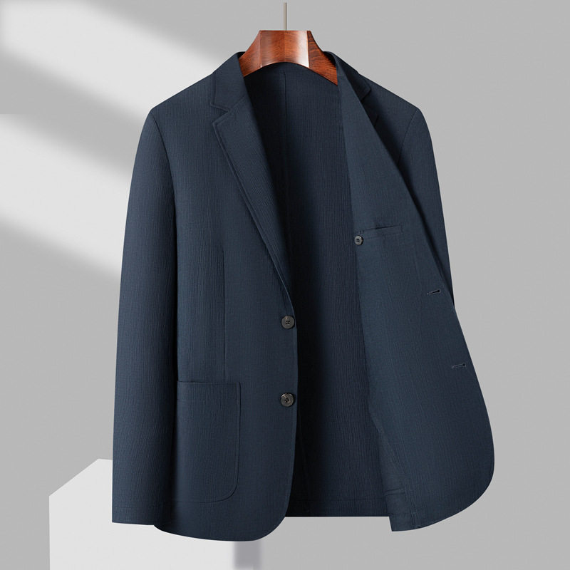 Áo Vest Nam Lụa Tơ Tằm Chống Nắng Kiểu Dáng Slimfit Màu Xanh Dương, Xanh Navy