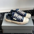 Denim blue shoes
