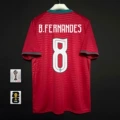 Portugal home jersey, number 8, with captain's armband