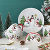 Christmas Tableware Set Snowman High-Value Ceramic Mug Dinner Plate Teapot Gift Wholesale Ceramic Christmas