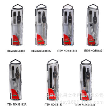 Foreign trade cross-border metal with pencil compasses supply design compasses geometry drawing measurement tools wholesale