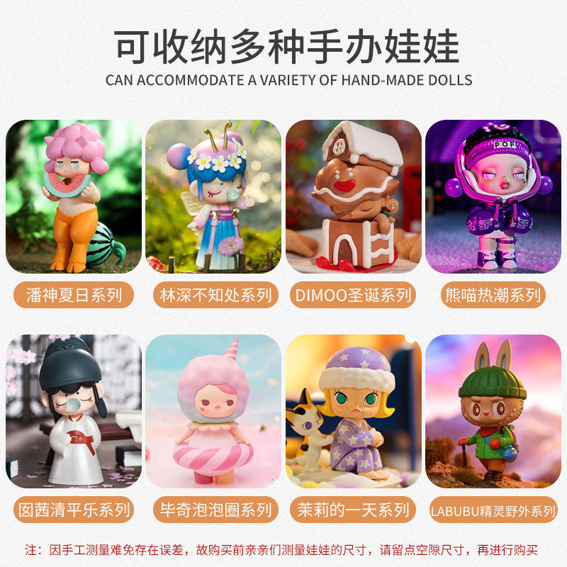 Blind Box Storage Display Stand Single Transparent Doll Figure Box Scene Bear Sight Hot Bubble Mart Display Box