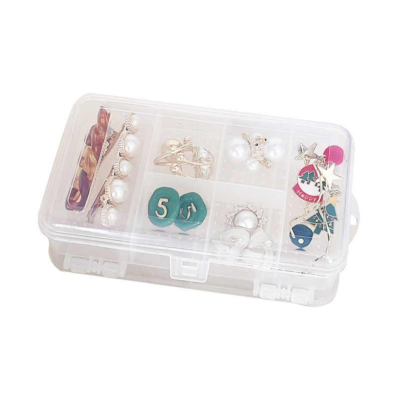 Anti-oxidation jewelry storage box ins style nail earrings earrings ring portable simple internet celebrity transparent box