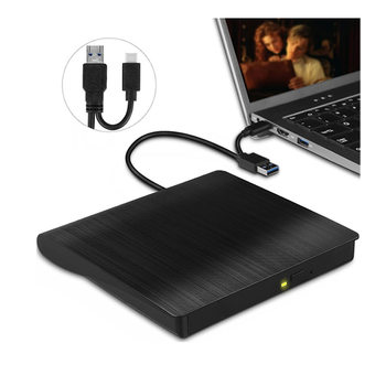 Factory wholesale brushed external drive USB3.0 external DVD burner portable external drive burner