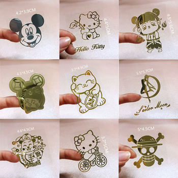 Metal Label Sticker with Red 