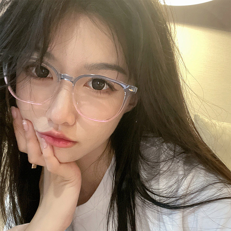 TR8921 Large Frame Small Glasses Frame for Male and Female Students Elegant and Comfortable Girls' Anti-Blue Light Mobile Phone Glasses Frame