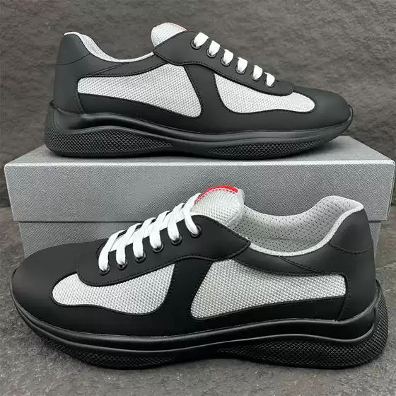 In-Stock European 2026 New Men's Shoes, Breathable Mesh, Casual Couple's Shoes, Patent Leather Patchwork, Trendy Fashion Sneakers