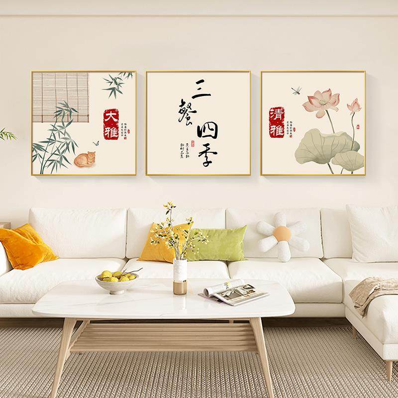 Three Meals Four Seasons Restaurant Decorative Painting Dining Hall Log Style Hanging Painting High-end Living Room Kitchen Sideboard Wall Mural