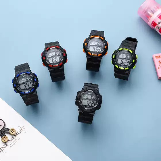 New children's electronic watch wholesale student sports watch multi-functional colorful luminous watch factory foreign trade supply