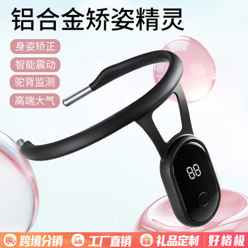 Cross-Border Hunchback Corrector Smart Hanging Neck Vibration Reminder with Screen Digital Display Student Sitting Posture Electric Corrector