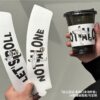 Internet Red Creative Personality Paper Cup Fashionista Coffee Milk Tea Take-out Packaging Double-layer Thickened Heat Insulation Anti-scalding Paper Cup