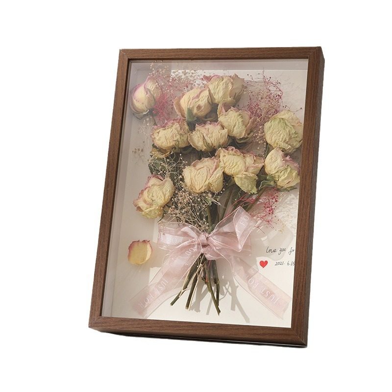 Stereo Hollow Specimen Frame 8 Inch 10diy Handmade Butterfly Insect Clay Dried Flower Photo Frame Set Table Picture Frame Mounted
