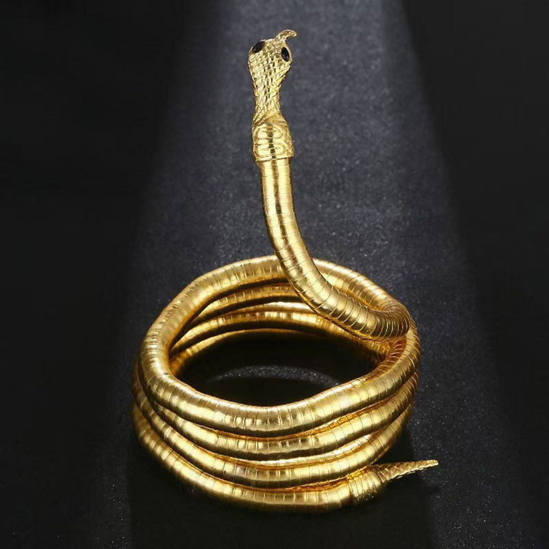 Europe and the United States cross-border winding snake-shaped personality punk casual shape necklace collar women wear bracelets headdress high sense