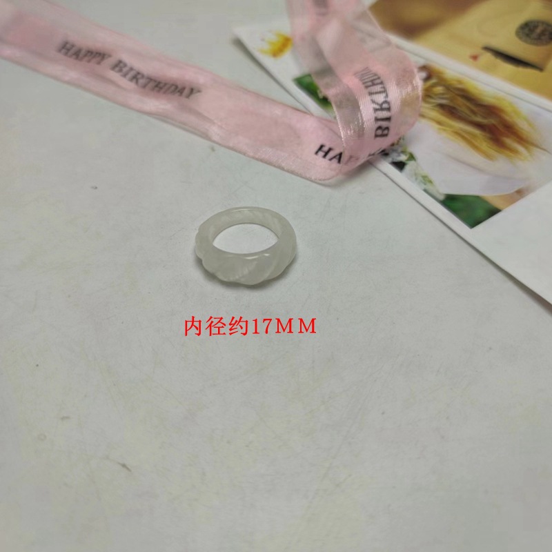 现货树脂醋酸戒指女混合彩色圆形方形指环套装外贸内销指圈批发