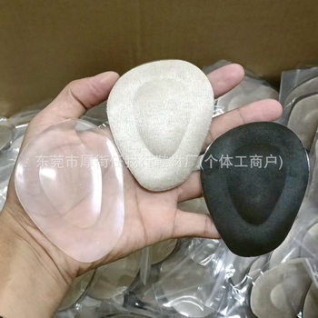 Cross-border hot-selling convex front palm pad massage sole non-slip shock absorption sports half-size insole GEL transparent front half pad
