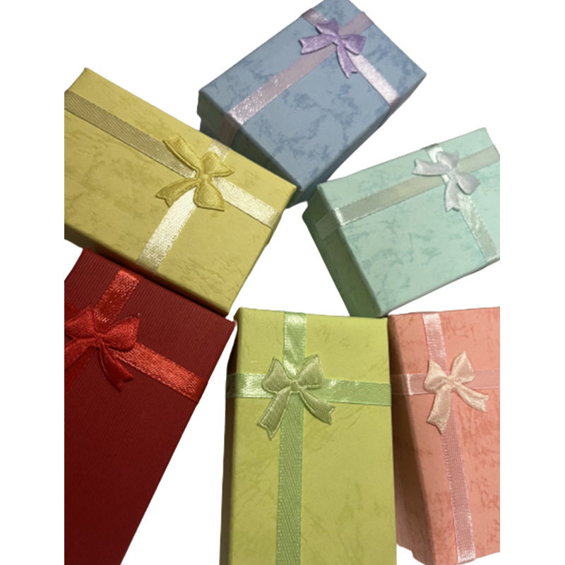 Spot Cloud Sky and Earth Cover Box Bow Jewelry Ring Earrings Necklace Multi-Purpose Jewelry Packaging Box Wholesale