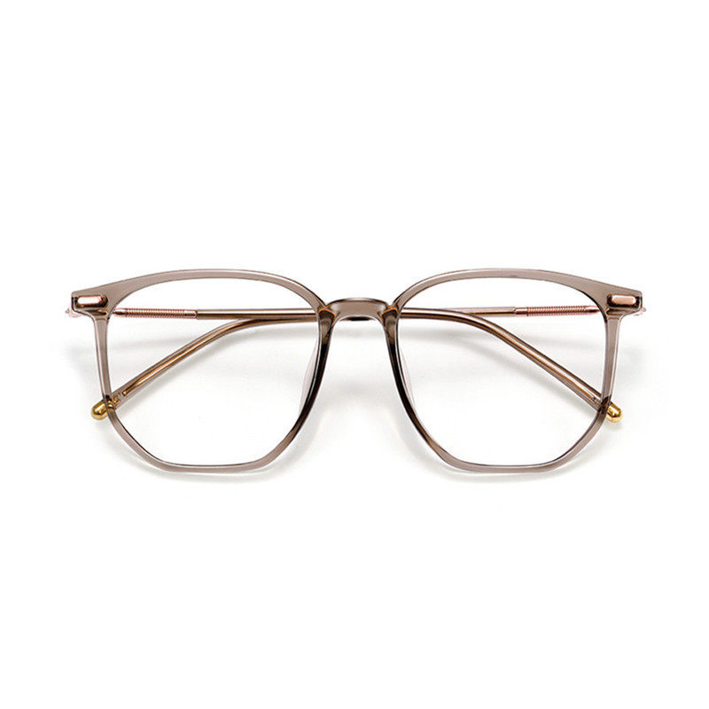 New Xiaohongshu's Same Style Retro Large Frame Irregular Flat Mirror Anti-Blue Light Glasses Frame Can Be Worn with Myopia Wholesale