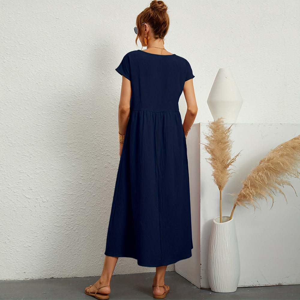Elegant Long Casual Dress for Women Fashionable Comfortable Versatile Ideal for Home Travel and Leisure