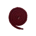 Burgundy thick hemp rope (no head) + burgundy semi-circular shoelaces