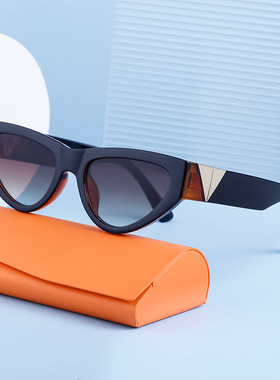 秀款气场拉满时尚猫眼墨镜女潮欧美YK2小框防紫外线太阳镜INS网红