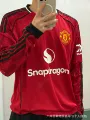 2526 manchester united home player version long sleeves