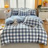 Simple wind bed four-piece sanding sheets student dormitory three-piece Water-washed cotton quilt cover skin-friendly quilt cover wholesale