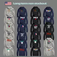 Spring 24 Polo Bear Hooded Ralph Lauren Bear Sweatshirt Men's Winter Top Pullover Hooded Fleece Outerwear