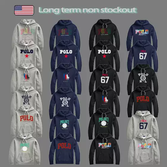 Spring 24 Polo Bear Hooded Ralph Lauren Bear Sweatshirt Men's Winter Top Pullover Hooded Fleece Outerwear