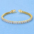 [4mm moissanite] s925 silver plated with gold color