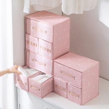 New Drawer Type Clothes Storage Box Storage Household Basket Box Storage Box Fabric Wardrobe Finishing Box Clothes Large Box