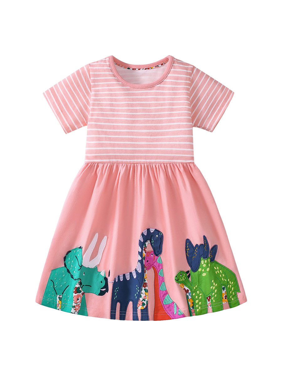 Factory Direct Supply New Girls' Dress, Summer Kids' Dress, Cartoon Kids' Dress