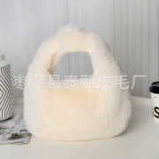 Wholesale Simple Autumn and Winter Imitation Rex Rabbit Fur Armpit Dumpling Bag Women's Bag Fashion Portable Large Capacity Cros