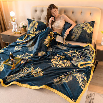 Winter milk velvet flannel blanket single double velvet blanket sheets nap air conditioning blanket activity gift wholesale