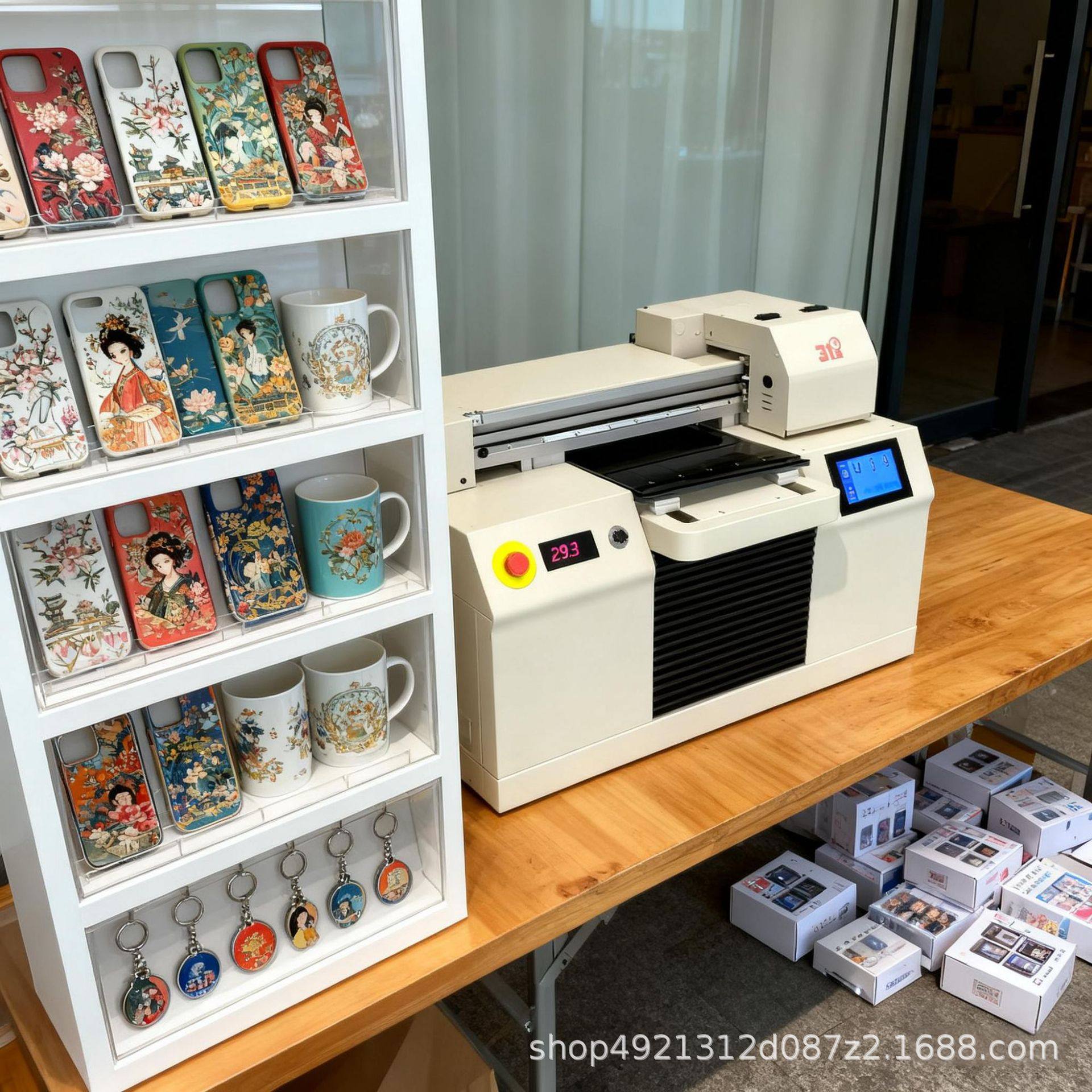 31 Degree Uv Flatbed Printer Small Badminton Suitcase Suitcase Leather Bag Card Handbag Inkjet Printing Machine