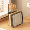 304 stainless steel knife rack storage rack kitchen knife rack table knife chopsticks chopping board integrated rack installation-free storage rack