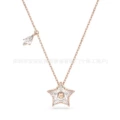 Five-pointed star single diamond necklace