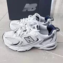 Cross-Border Putian Nb530 Classic White Silver Gray Mesh Casual Versatile Unisex Breathable Sports Outdoor Shoes
