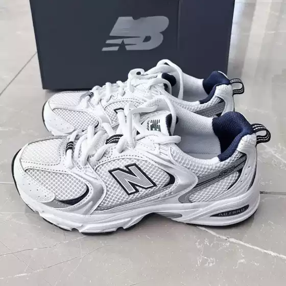 Cross-Border Putian Nb530 Classic White Silver Gray Mesh Casual Versatile Unisex Breathable Sports Outdoor Shoes