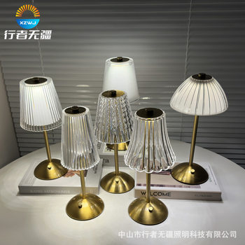 Cross-border explosions led table lamp simple retro cafe atmosphere lamp table lamp touch usb rechargeable bar table lamp