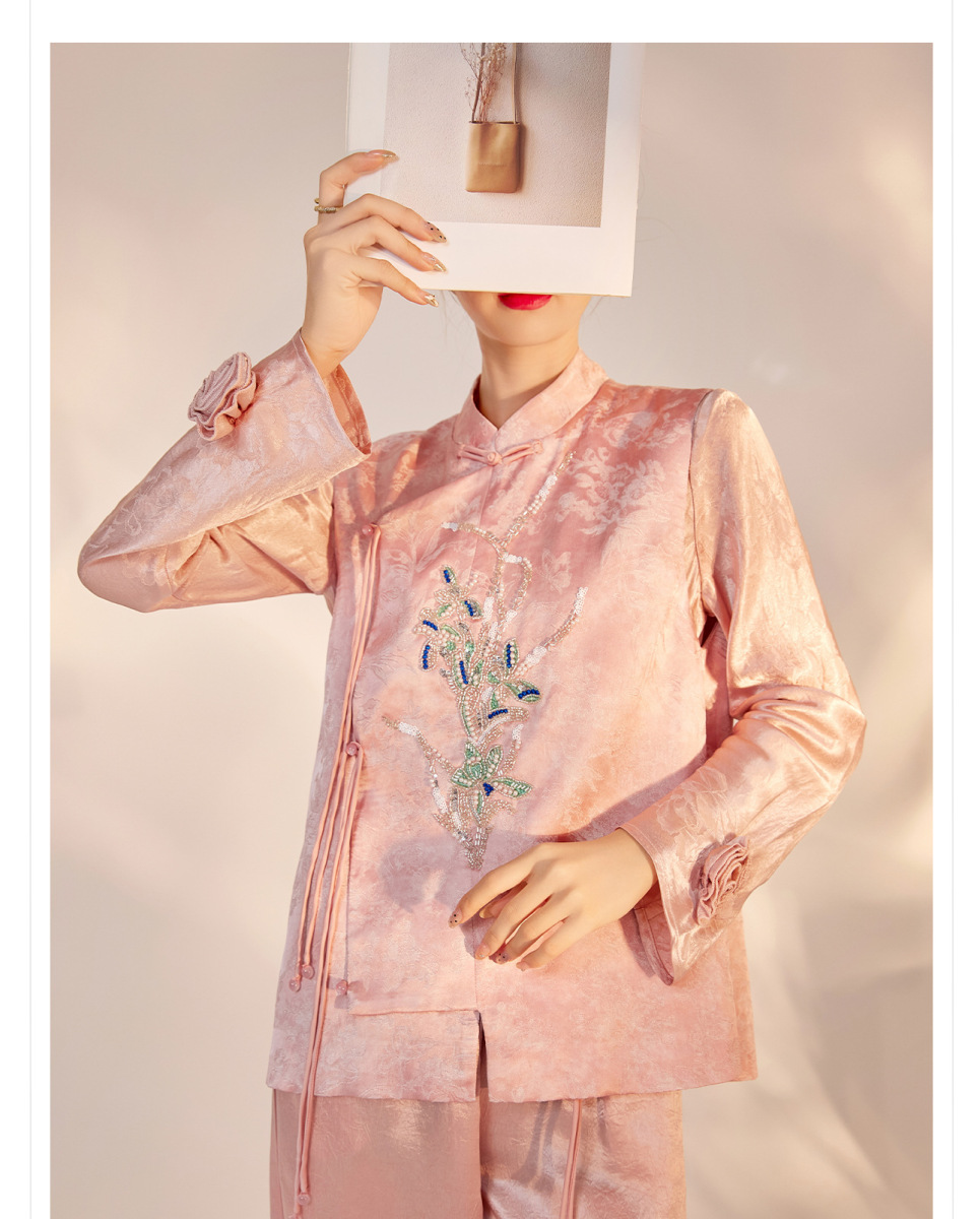 Áo vest nữ thêu thủ công cao cấp dáng rộng thanh lịch — Bột Tao Yao (Giao hàng trong 7 ngày), Bột Tao Yao (phát hành trong cùng ngày), Vàng Champagne (xuất xưởng trong ngày), Vàng sâm panh (giao hàng trong 7 ngày)